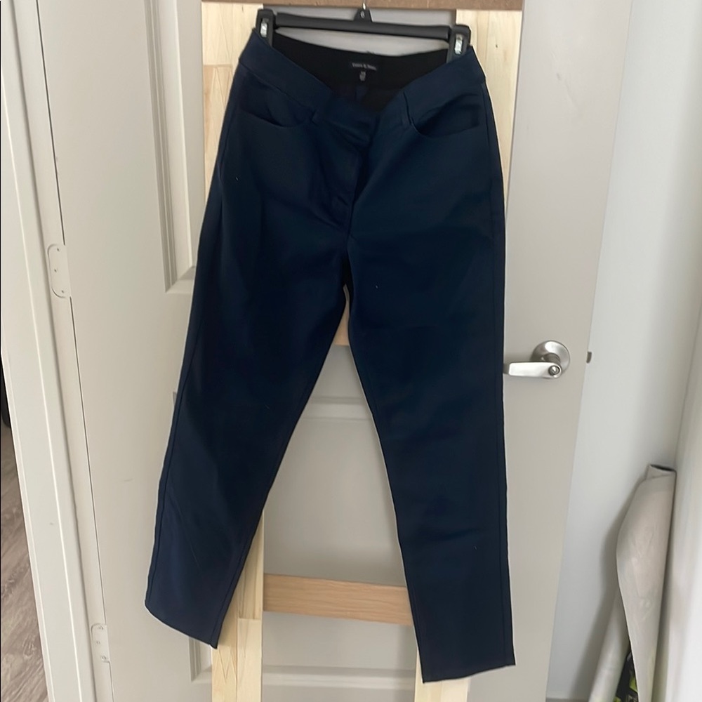 Women's Navy Straight Leg Pants